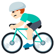 Emoji 🚴🏻 Ciclista: Carnagione Chiara su Facebook 2.0.