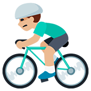 Emoji 🚴🏼 Ciclista: Carnagione Abbastanza Chiara su Facebook 2.0.