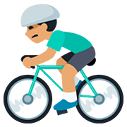 Emoji 🚴🏽 Ciclista: Carnagione Olivastra su Facebook 2.0.