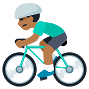 🚴🏾 Emoji Persona En Bicicleta: Tono De Piel Oscuro Medio en Facebook 2.0.