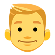 👱‍♂️ Emoji Mann: blond Facebook 2.0.