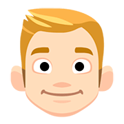 Emoji 👱🏻‍♂️ Uomo Biondo: Carnagione Chiara su Facebook 2.0.