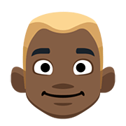 👱🏿‍♂️ Emoji Homem: Pele Escura E Cabelo Loiro na Facebook 2.0.