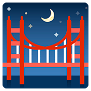 🌉 Emoji Puente De Noche en Facebook 2.0.