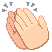 👏🏻 Emoji klatschende Hände: helle Hautfarbe Facebook 2.0.