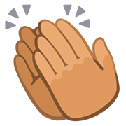 👏🏽 Emoji klatschende Hände: mittlere Hautfarbe Facebook 2.0.