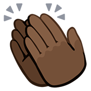 👏🏿 Emoji Mãos Aplaudindo: Pele Escura na Facebook 2.0.