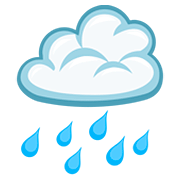 🌧️ Emoji Wolke mit Regen Facebook 2.0.