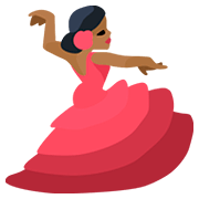 💃🏾 Emoji Mulher Dançando: Pele Morena Escura na Facebook 2.0.