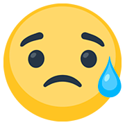 😥 Emoji trauriges aber erleichtertes Gesicht Facebook 2.0.