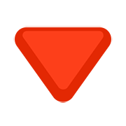 🔻 Emoji rotes Dreieck mit der Spitze nach unten Facebook 2.0.