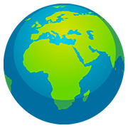 Émoji 🌍 Globe Tourné Sur L’Afrique Et L’Europe sur Facebook 2.0.