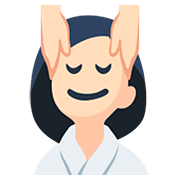 Emoji 💆🏻 Persona Che Riceve Un Massaggio: Carnagione Chiara su Facebook 2.0.