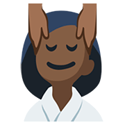 💆🏿 Emoji Persona Recibiendo Masaje: Tono De Piel Oscuro en Facebook 2.0.