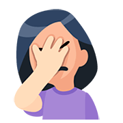 Emoji 🤦🏻 Persona Esasperata: Carnagione Chiara su Facebook 2.0.