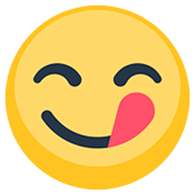 Emoji 😋 Faccina Che Si Lecca I Baffi su Facebook 2.0.