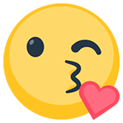 Emoji 😘 Faccina Che Manda Un Bacio su Facebook 2.0.