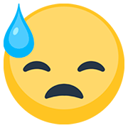 Emoji 😓 Faccina Sudata su Facebook 2.0.