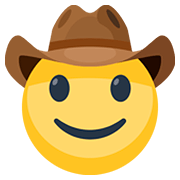 Émoji 🤠 Visage Avec Chapeau De Cowboy sur Facebook 2.0.