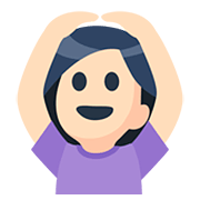 Emoji 🙆🏻 Persona Con Gesto OK: Carnagione Chiara su Facebook 2.0.