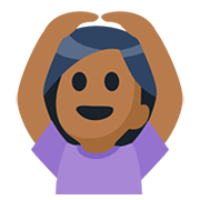 Emoji 🙆🏾 Persona Con Gesto OK: Carnagione Abbastanza Scura su Facebook 2.0.