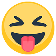 😝 Emoji Gesicht mit herausgestreckter Zunge und zusammengekniffenen Augen Facebook 2.0.