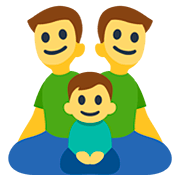 Emoji 👨‍👨‍👦 Famiglia: Uomo, Uomo E Bambino su Facebook 2.0.