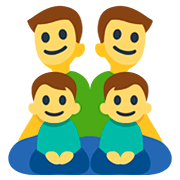 Emoji 👨‍👨‍👦‍👦 Famiglia: Uomo, Uomo, Bambino E Bambino su Facebook 2.0.