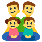 👨‍👨‍👧‍👦 Emoji Familia: Hombre, Hombre, Niña, Niño en Facebook 2.0.