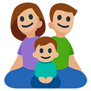 Emoji 👪🏼 Famiglia, Carnagione Abbastanza Chiara su Facebook 2.0.