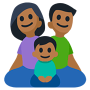 👪🏾 Emoji Familia, Tono De Piel Oscuro Medio en Facebook 2.0.