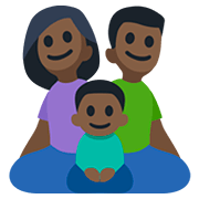Emoji 👪🏿 Famiglia, Carnagione Scura su Facebook 2.0.