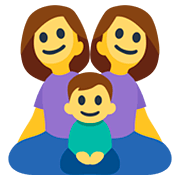 👩‍👩‍👦 Emoji Familia: Mujer, Mujer, Niño en Facebook 2.0.