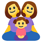 Emoji 👩‍👩‍👧 Famiglia: Donna, Donna E Bambina su Facebook 2.0.