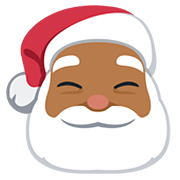 🎅🏾 Emoji Weihnachtsmann: mitteldunkle Hautfarbe Facebook 2.0.