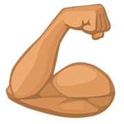 💪🏽 Emoji Bíceps: Pele Morena na Facebook 2.0.