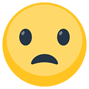 Emoji 😦 Faccina Imbronciata Con Bocca Aperta su Facebook 2.0.