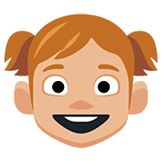 👧🏼 Emoji Mädchen: mittelhelle Hautfarbe Facebook 2.0.
