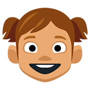 Emoji 👧🏽 Bambina: Carnagione Olivastra su Facebook 2.0.