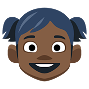 Emoji 👧🏿 Bambina: Carnagione Scura su Facebook 2.0.