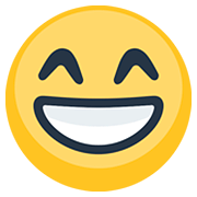 😁 Emoji strahlendes Gesicht mit lachenden Augen Facebook 2.0.