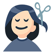 💇🏻 Emoji Persona Cortándose El Pelo: Tono De Piel Claro en Facebook 2.0.