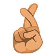 🤞🏽 Emoji Hand mit gekreuzten Fingern: mittlere Hautfarbe Facebook 2.0.