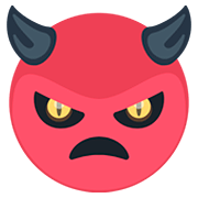 👿 Emoji wütendes Gesicht mit Hörnern Facebook 2.0.