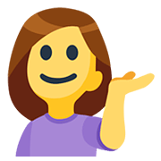 Emoji 💁 Persona Al Punto Informazioni su Facebook 2.0.