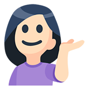 Emoji 💁🏻 Persona Al Punto Informazioni: Carnagione Chiara su Facebook 2.0.