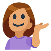 Emoji 💁🏽 Persona Al Punto Informazioni: Carnagione Olivastra su Facebook 2.0.