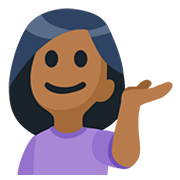 Emoji 💁🏾 Persona Al Punto Informazioni: Carnagione Abbastanza Scura su Facebook 2.0.