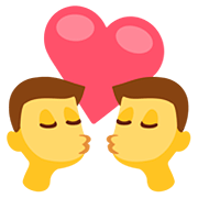 👨‍❤️‍💋‍👨 Emoji sich küssendes Paar: Mann, Mann Facebook 2.0.