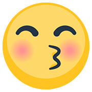 😚 Emoji küssendes Gesicht mit geschlossenen Augen Facebook 2.0.